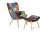 Picture of TARTAN Patchwork Lounge Arm Chair & Ottoman