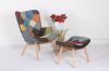 Picture of TARTAN Patchwork Lounge Arm Chair & Ottoman