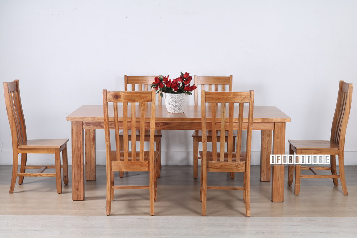 UMBRIA Mindi Wood 1.8M/2M Dining Table