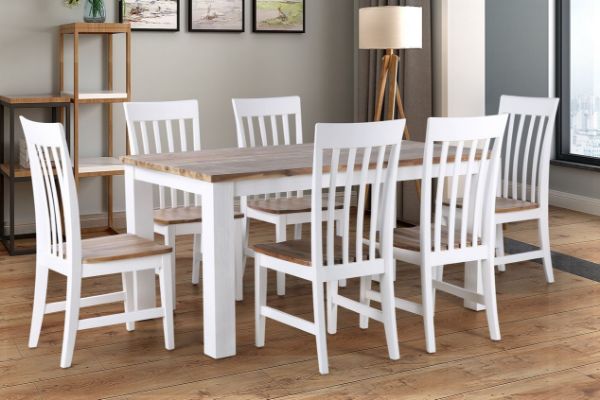 Picture of CHRISTMAS 1.6M/1.9M 7PC Dining Set (Solid Acacia Wood)