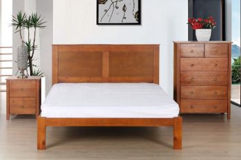 Picture for manufacturer METRO Solid Pine Bedroom Combo 3 Sizes in Caramel Color