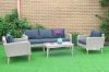 Picture of OASIS  Solid Acacia 4PC Wicker Coffee Table & Sofas *ALUMINIUM FRAME