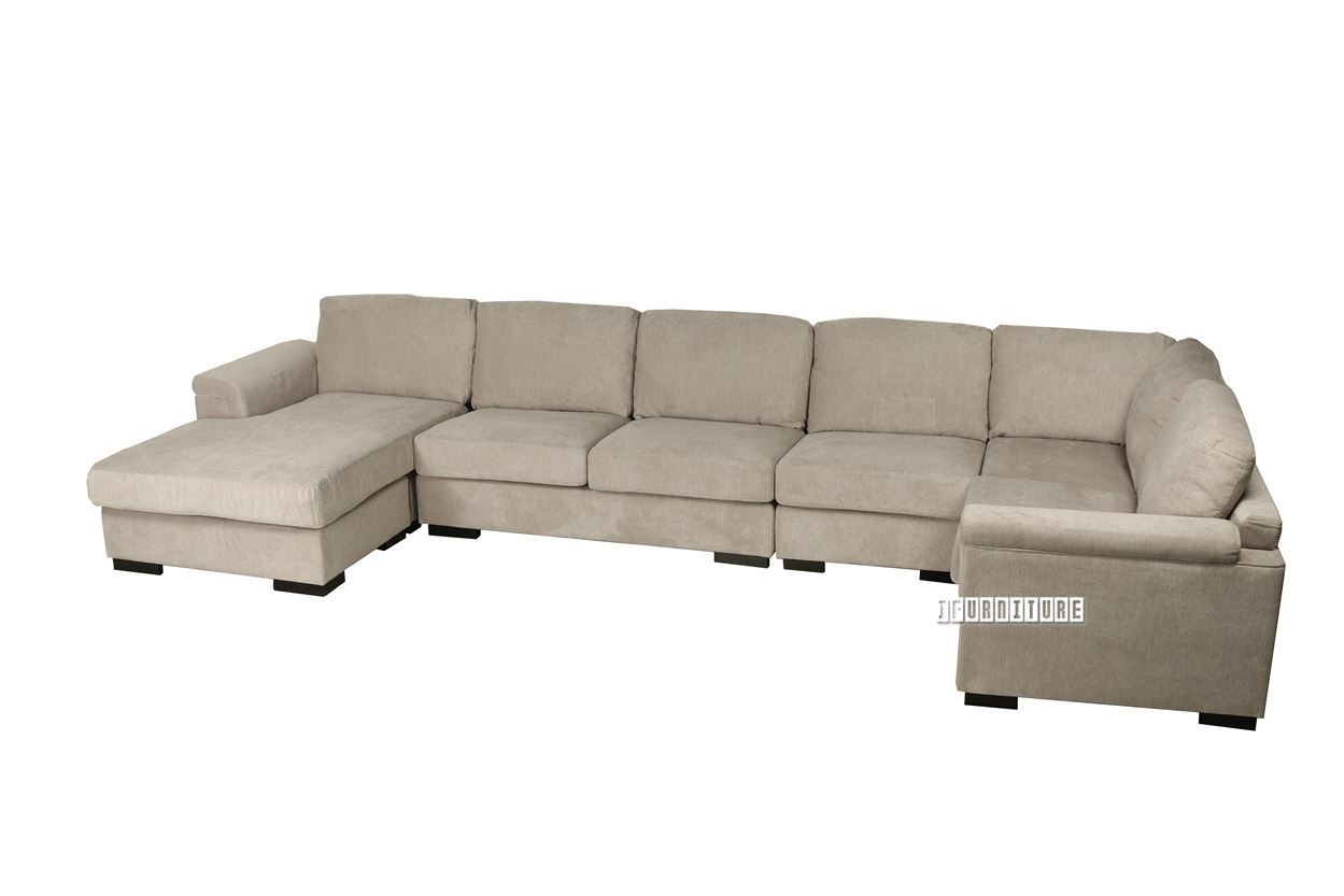 BOLTON 6 Seater Reversible Sectional Modular Sofa *Light Grey