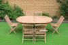 Picture of BALI Outdoor Solid Teak Wood Oval 160-240 Extension Dining Set (7PC/9PC)
