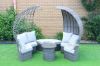 Picture of Halfmoon Aluminium Frame 5-piece outdoor set