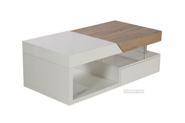 Picture of Weiss Sliding Drawer coffee table * Gloss White