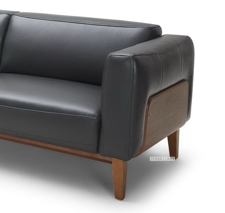 Huddersfield 3+2 Sofa Black *100 Genuine Leather