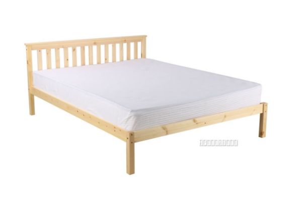 Picture of SNOW WHITE Solid Pine Bed in *Single/ King Single/Double/ Queen Size - Natural