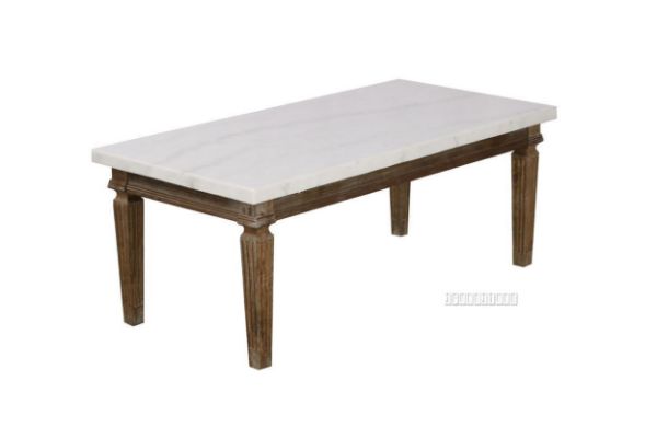 Picture of Imperial  Coffee Table * Real Marble Top/White wash Timber
