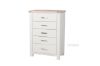 Picture of SICILY 5-Drawer Solid Wood with Ash Top Tallboy
