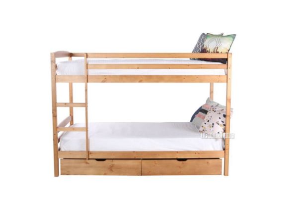 Picture of STARLET Bunk Bed with Storage  Single/King Single Size *Natural colour