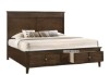 Picture of HARBOR Queen Size Bed Frame with Storage * Brown