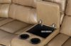 Picture of Arthur Power Recliner Sectional sofa with Console * Leather Gel in sandstone Colour