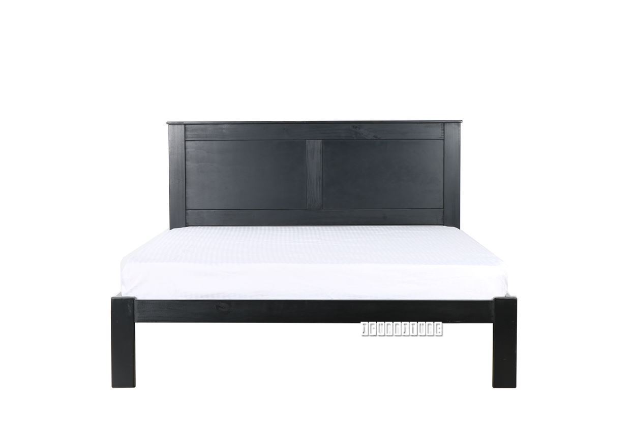Metro Black Solid Pine + Sally Mattress Combo * Queen Size