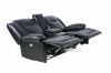 Picture of Gordon Electrical Twin Power Reclining Sofa With Adjustable Headrest in Black *Leather Gel