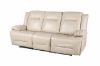 Picture of Gordon Electrical Twin Power Reclining Sofa With Adjustable Headrest in Beige*Leather Gel - 3 Seater