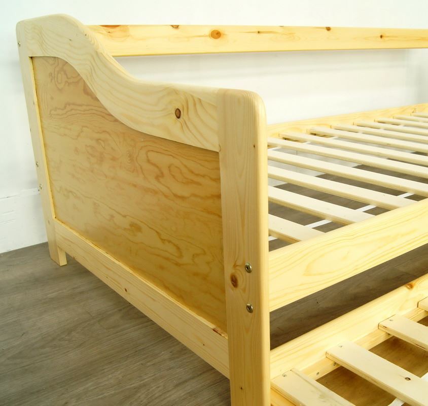 Trundle Bed Solid Pine In Natural + 2 Dunlop Mattress Combo * Single