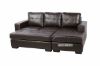 Picture of JESSIE Reversible Sectional Sofa/Sofa Bed with Ottoman (Dark Brown)