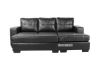 Picture of JESSIE Reversible Sectional Sofa/Sofa Bed with Ottoman (Black)