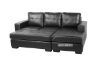 Picture of JESSIE Reversible Sectional Sofa/Sofa Bed with Ottoman (Black)