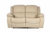 Picture of BRIGHTON Reclining Air Leather Sofa Range *Beige - 3 Seat with 2 Recliners (3RR)