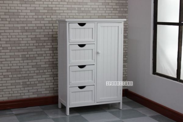 Picture of Norton 4 Drw 1Dr Small Cabinet * White