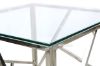 Picture of LELLA Square Clear Glass Side Table (Silver)