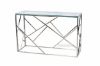Picture of LELLA Rectangle Clear Glass Hall Table (Silver)