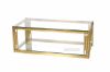 Picture of Lella Rectangle Clear Glass Coffee Table * Gold