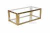Picture of Lella Rectangle Clear Glass Coffee Table * Gold