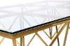 Picture of Lella Rectangle Clear Glass Coffee Table * Angular Shaped Gold