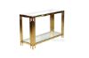 Picture of Lella Rectangle Clear Glass Hall Table * Gold