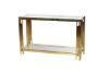 Picture of Lella Rectangle Clear Glass Hall Table * Gold