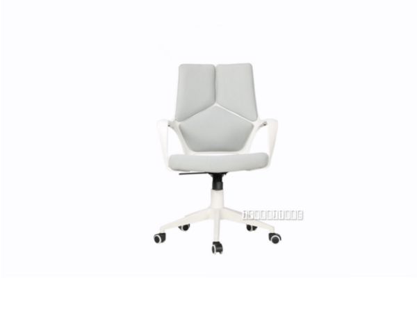 Picture of SUTTON Medium Back Office Chair *White Frame with Grey Fabric