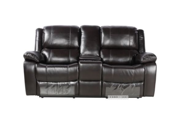 Picture of BRIGHTON Reclining Air Leather Sofa Range (Dark Brown)