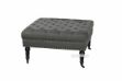 Picture of Dolfer Square Fabric Ottoman * Dark Grey