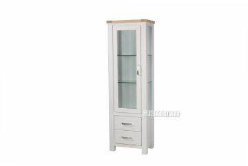 Picture of SICILY 190x60cm 1-Door 2-Drawer Solid Wood with Ash Top Left Display Cabinet 