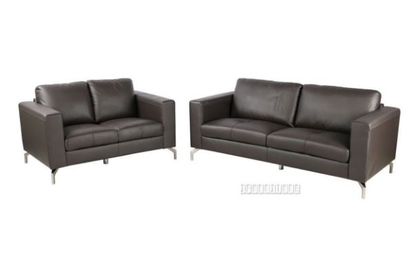 Cindy 3 2 Leather Sofa Range Dark