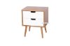 Picture of KINGSTON 2-Drawer Bedside Table (Oak and White)