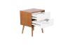 Picture of KINGSTON 2 Drawer Bedside Table (Oak and White)