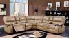 Picture of Arthur Power Recliner Sectional sofa with Console * Leather Gel in sandstone Colour