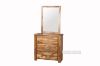 Picture of SARA 3-Drawer Solid Acacia Wood Dresser with Mirror