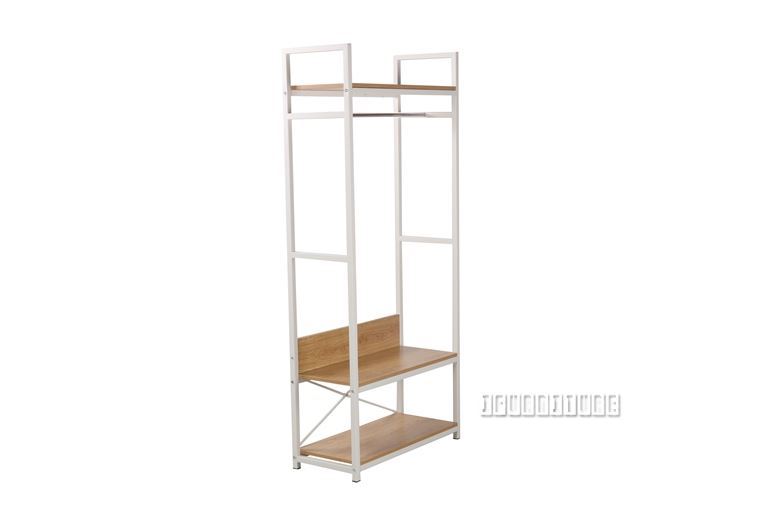 CITY 180x80cm Storage Rack/Open Wardrobe (White)