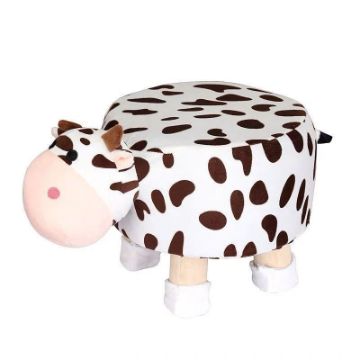 Picture of PLUSH Animal Foot Stool (Cow)