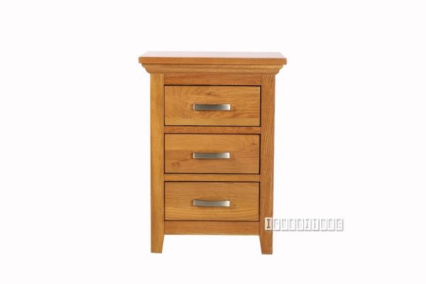 Picture of Nottingham 3Drw Bedside Table *Solid Oak