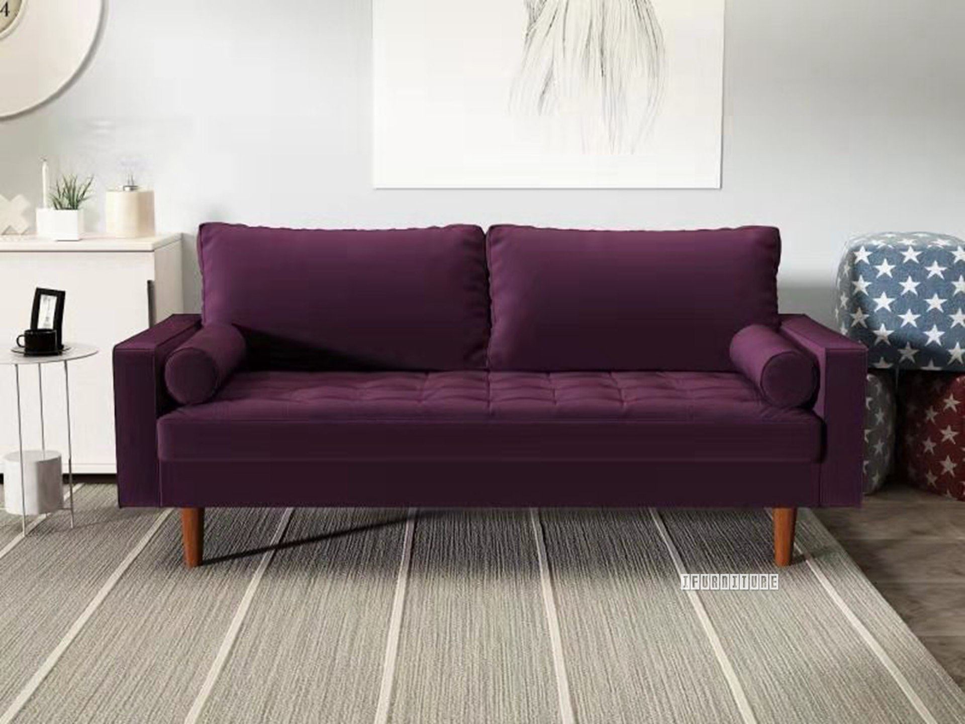 Faversham 3+2 Sofa Range *Purple Velvet
