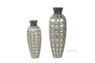 Picture of GCR108 Flower Vase Set 68/90cm *Brown Antique/Silver