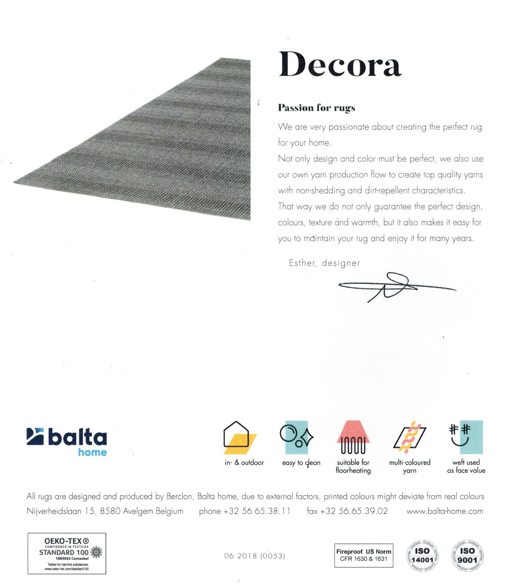 Decora 80/120/200 Indoor/Outdoor Rug Made In Belgium *Sqaures Grey