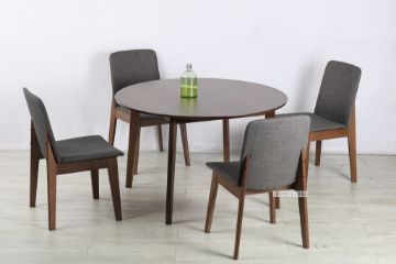Picture of EDEN 120 Round 5PC Dining Set (Charcoal)
