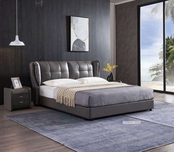 Paulas Leather Bed In Queen Super King, Super King Size Leather Bed Frame